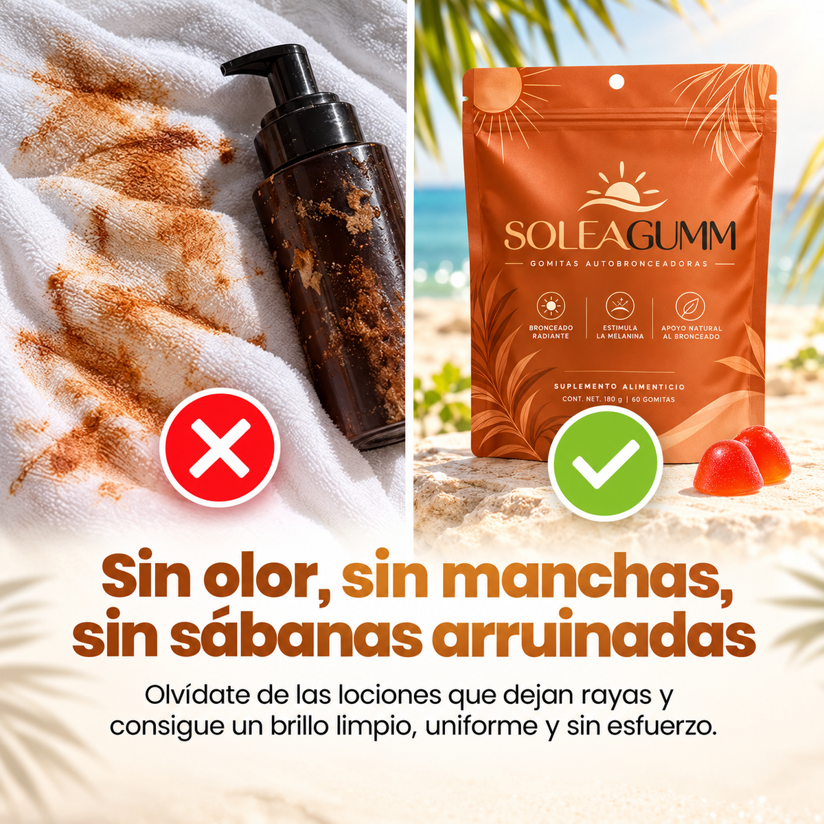 SoléaGumm | Gomitas Autobronceadoras para un Tono Dorado Natural